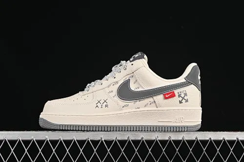 All categories Nk Air Force 1 Air Force series Nk Air Force 1 Low Air Force low-top Nike Air Force 1'07 Low OFF-WHITE co-branded beige English reflective Air Force 1 low-top casual sneakers KJ1688-004